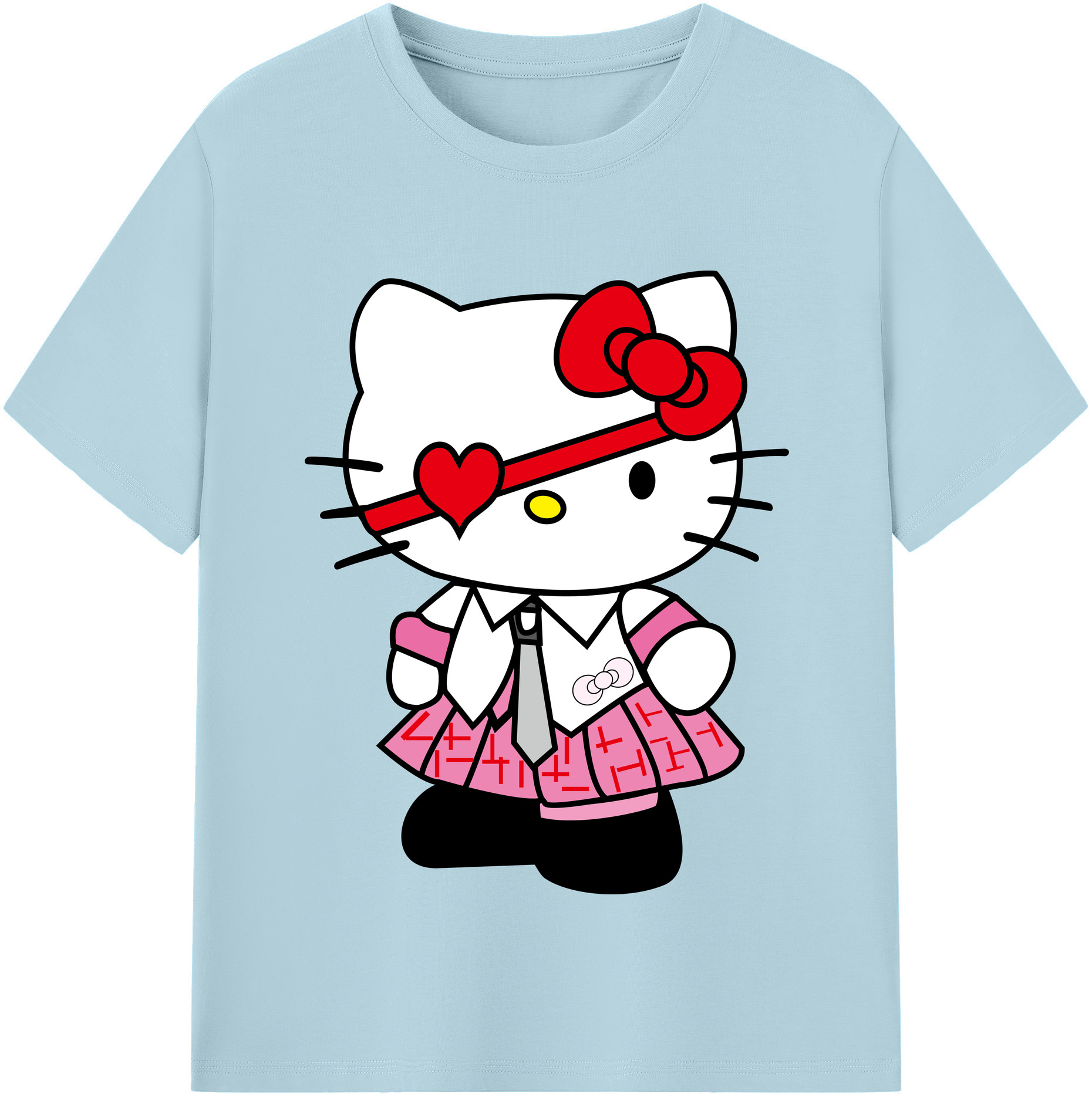 （画像用） Hello Kitty ハローキティ 綿100％半袖Tシャツ（フロントプリント）